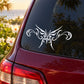 Butterfly vinyl decal for car rear window, white ornamental butterfly sticker
