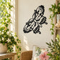 Black butterfly vinyl wall decal with detailed wings, single butterfly sticker