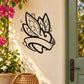 Butterfly vinyl wall decal with bold line-art wings and antennae.