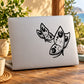 Butterfly vinyl wall decal sticker with black outline butterfly design