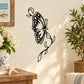Butterfly wall decal, black vinyl butterfly with curled antenna and decorative wing dots