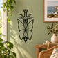 Black outline butterfly vinyl wall decal with bow-like center detail