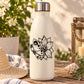 Butterfly vinyl decal: black outline butterfly with dotted accents on a bottle