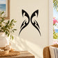 Tribal butterfly decal with black mirrored wing design