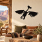 Black vulture wings decal sticker with spread-wing bird silhouette