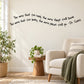 Dr. Seuss wall decal with reading quote in black lettering on a light wall