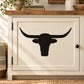 Longhorn head silhouette decal, black graphic