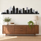 North Carolina skyline wall decal with black city silhouette