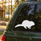 White chipmunk silhouette decal for car window