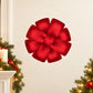 Christmas ribbon bow decal, red multi-layer die-cut
