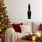 Candle-shaped LED Christmas light decal, black wall sticker silhouette