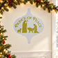 Cross-shaped vinyl decal with nativity silhouettes and “Prince of Peace” text