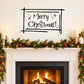 Merry Christmas quote frame wall decal with handwritten-style lettering