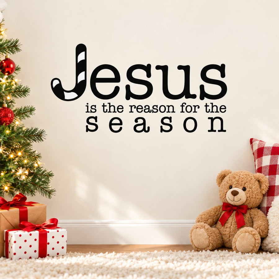 Religious wall decal: 'Jesus is the reason for the season'