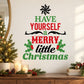 Christmas quote tree wall decal: star above 'Have Yourself a Merry Little Christmas'