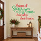 Decorative quote wall decal: 'Visions of Sugar Plums'—danced in their heads.