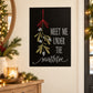 Christmas mistletoe quote sticker: 'Meet me under the mistletoe' with mistletoe graphic