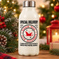 White insulated bottle with red sleigh mail emblem and Special Delivery text