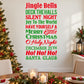 Multicolor Christmas typography wall decal with phrases like “Jingle Bells” and “Deck the Halls”