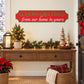 Holiday greeting sticker with ribbon banner text 'SEASONS GREETINGS from our home to yours'