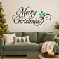 Christmas wall decal with holly leaf and berry accents
