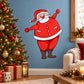 Santa Claus waving sticker with red suit and white trim