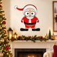 Stunned Santa Claus sticker with big round glasses, red suit, white beard