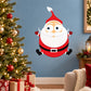Santa Claus sticker with wide eyes, red suit, white beard, arms out