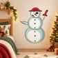 Pirate snowman sticker with red tricorn hat and crossed-bones emblem, holding a sword