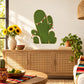 Cactus Cinco de Mayo vinyl wall decal with small triangular flags and green cactus
