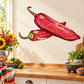 Red chili pepper wall decal, vinyl sticker with decorative patterns