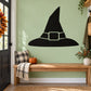 Black witch hat wall decal with rectangular buckle detail