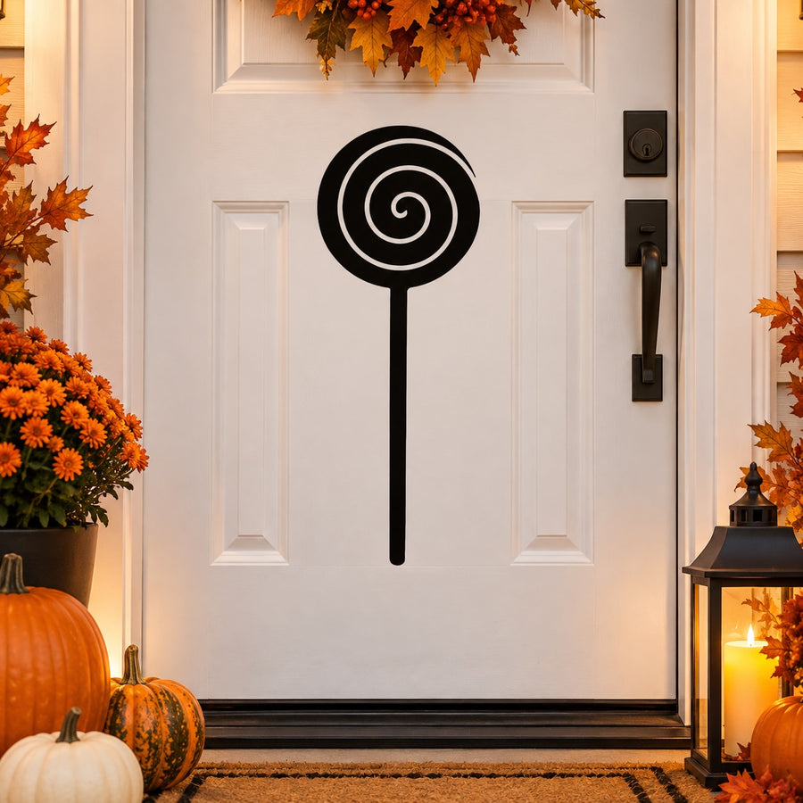 Candy lollipop decal with black lollipop swirl
