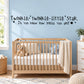 Star wall decal with playful text: “Twinkle, twinkle little star, do you know how special you are?”