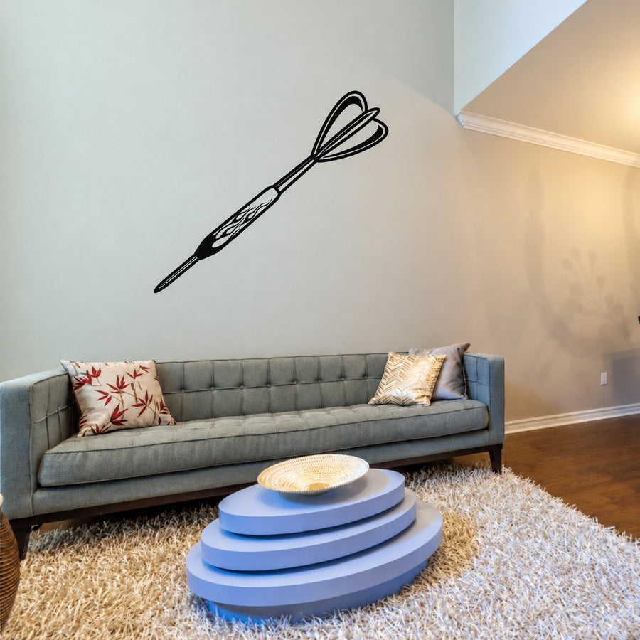 Heart Dart Decal — illustrative vinyl decal application mockup. Surrounding objects are not included.