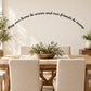 Warm welcome wall decal with leafy arch and phrase for a home and friends