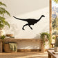 Running Ornithomimus dinosaur decal with black silhouette