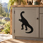 Iguanodon dinosaur decal, black silhouette