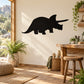 Black triceratops wall decal silhouette