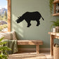 Black Megacerops dinosaur wall decal silhouette