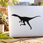 Black Gallimimus dinosaur silhouette decal on white surface