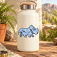 Baby triceratops sticker in blue on a light background