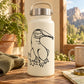 Dinosaur outline decal featuring a black cartoon dinosaur on a light background