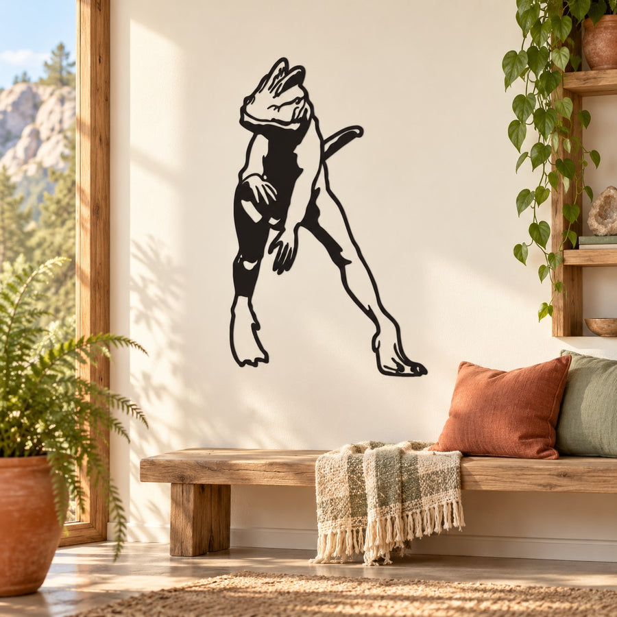 Black hunting Dilophosaurus outline wall decal with detailed dinosaur figure