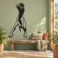 Black Dilophosaurus wall decal with open-mouthed, confounded pose