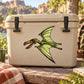 Green pterodactyl dinosaur vinyl wall decal sticker with wings spread