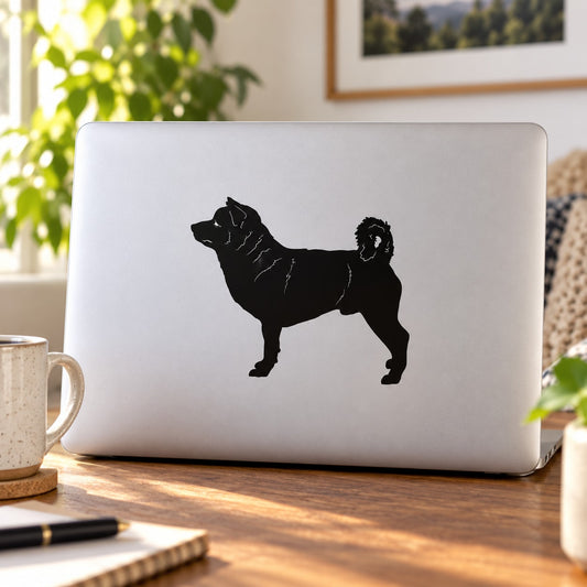 Black excited shiba inu decal
