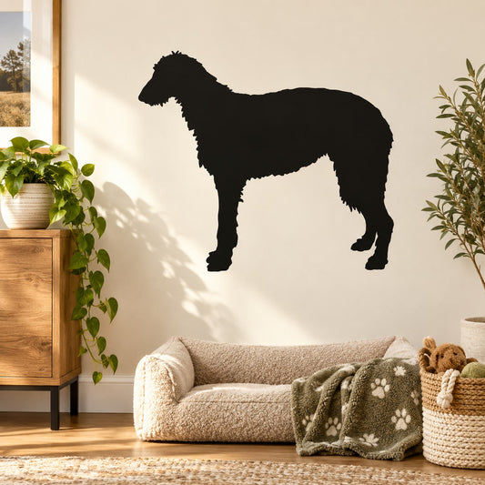 Black hound dog wall decal silhouette
