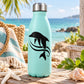 Dolphin and waves decal on teal tumbler