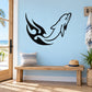 Black dolphin and wave wall decal sticker